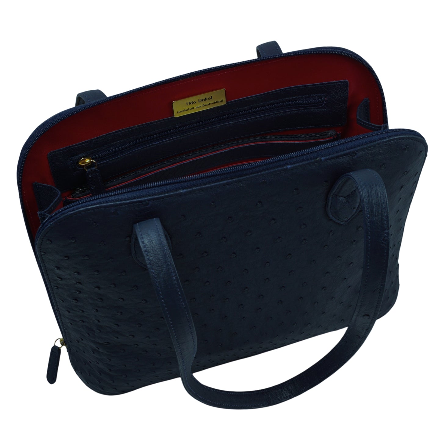 Handtasche "Die Charmante" in Königsblau mit goldfarbenen Details