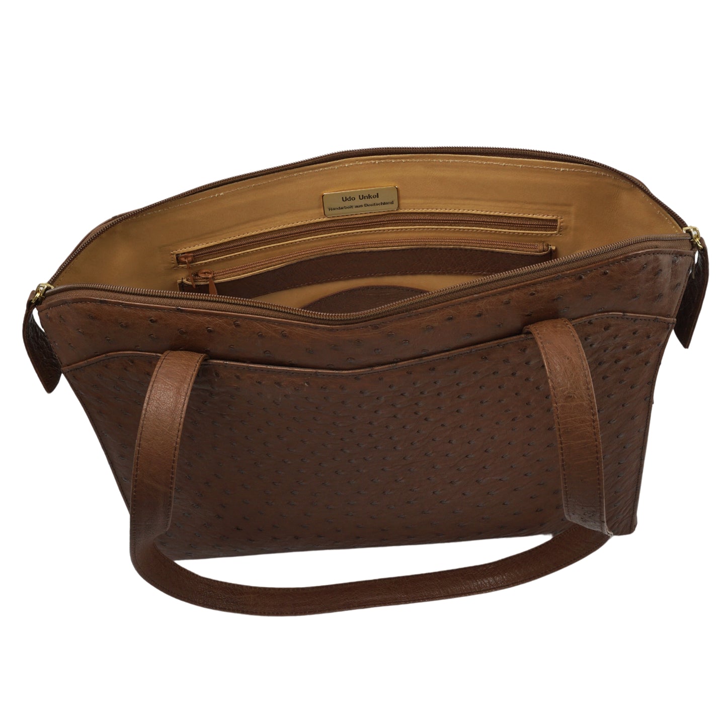 Handtasche "Die Elegante" in Braun, eleganter Shopper mit Außenfach