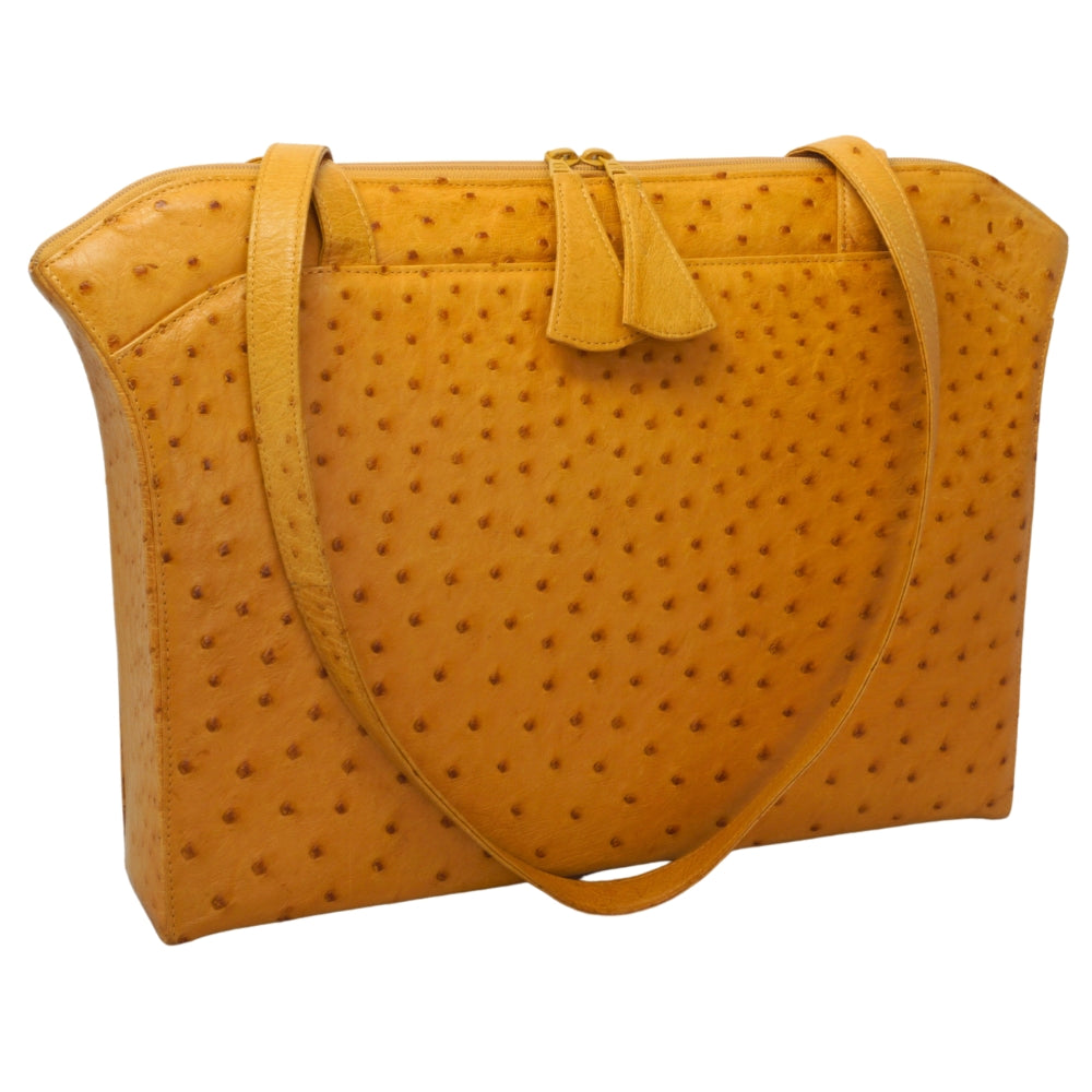Handbag "Die Elegante" in buttercup yellow, elegant shopper without outside compartment