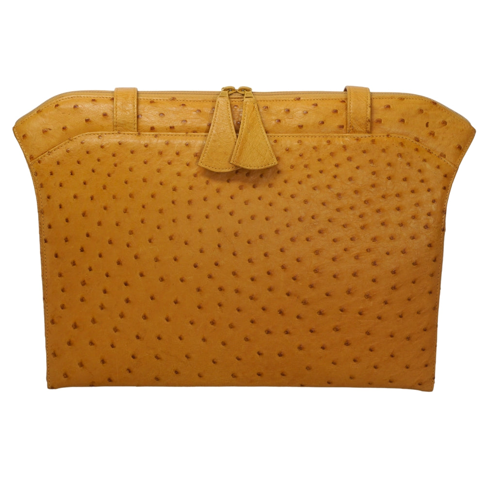 Handbag "Die Elegante" in buttercup yellow, elegant shopper without outside compartment