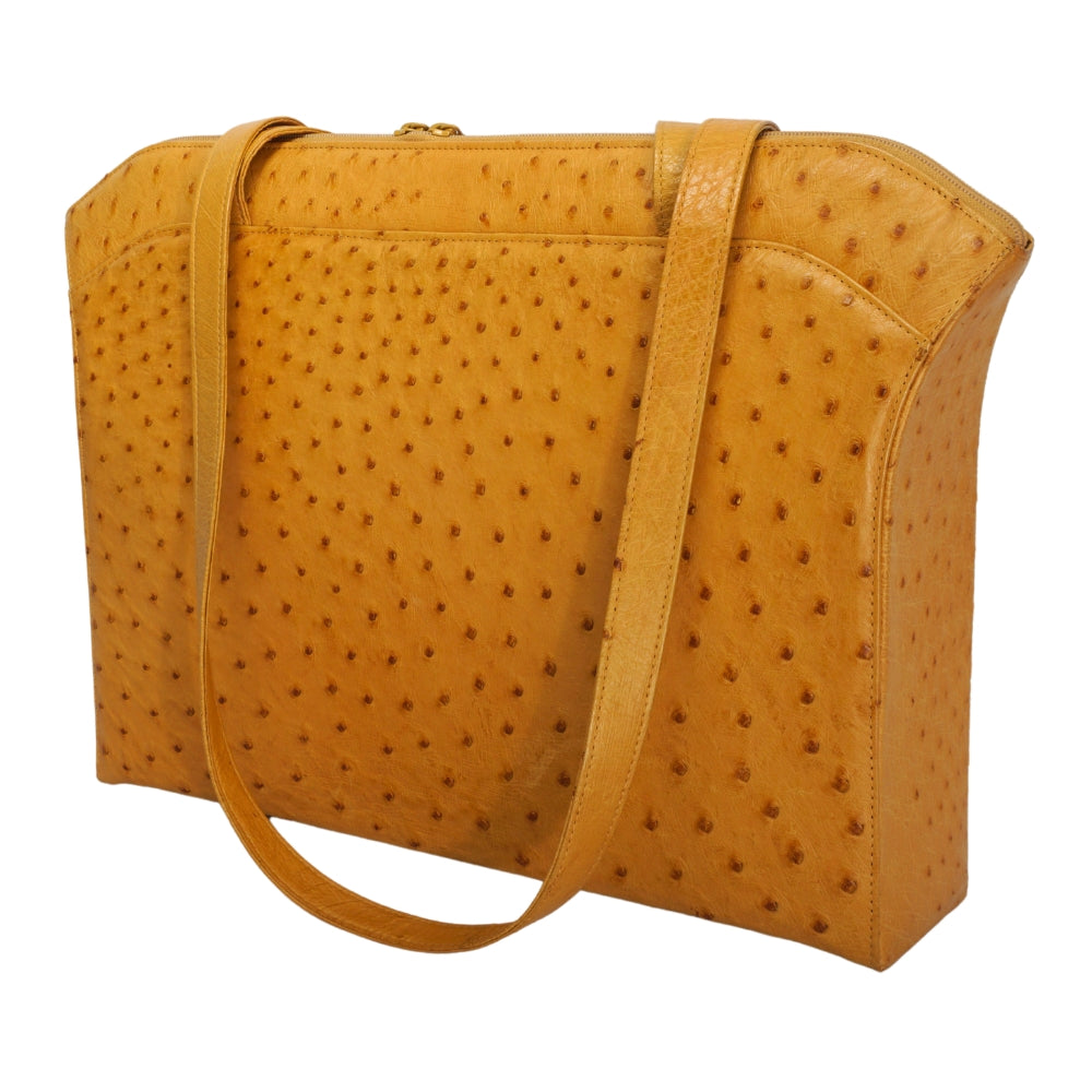 Handbag "Die Elegante" in buttercup yellow, elegant shopper without outside compartment