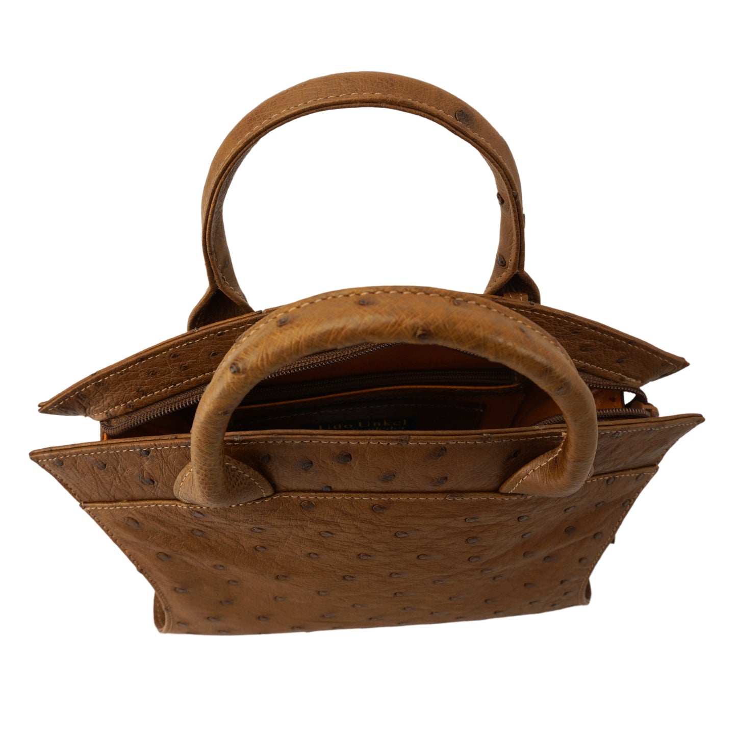 Henkeltasche "Die Elegante" in Braun mit goldfarbenen Details