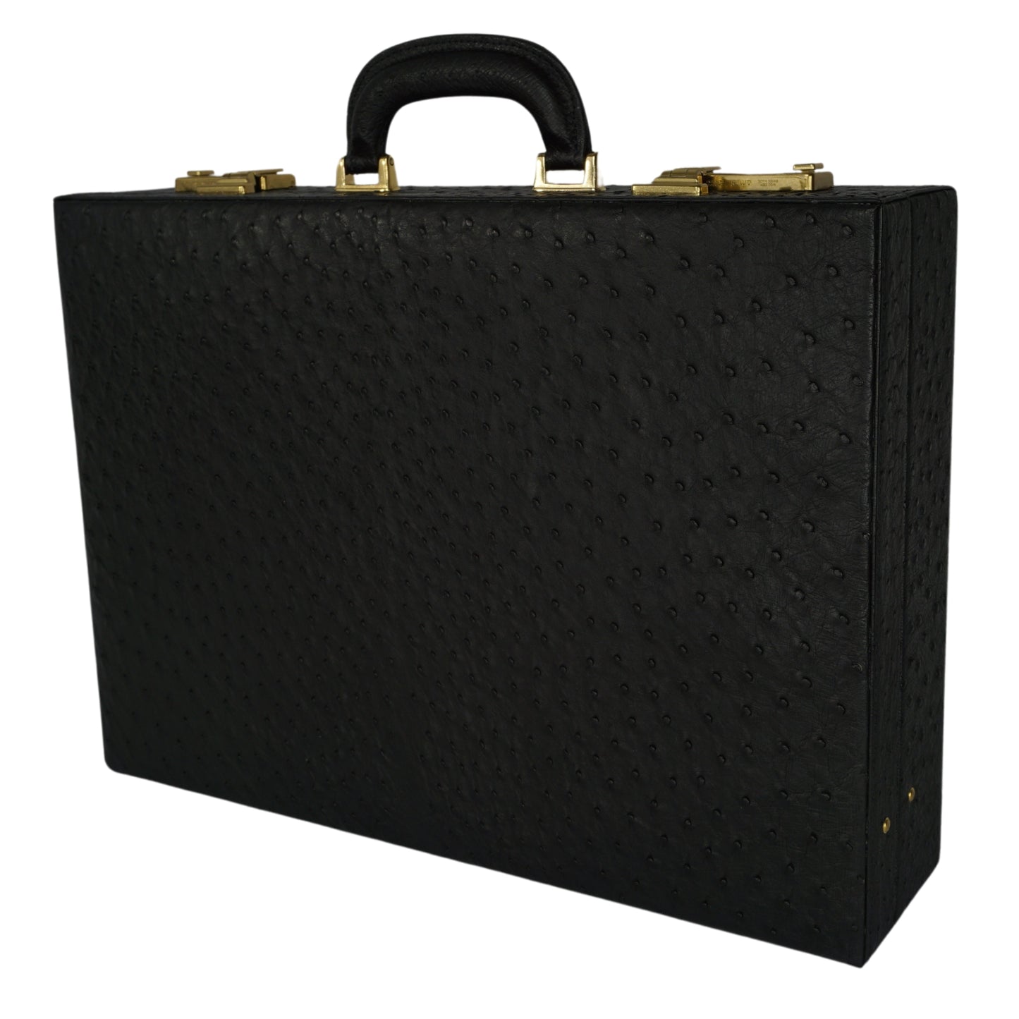 Briefcase in black with gold-colored combination lock