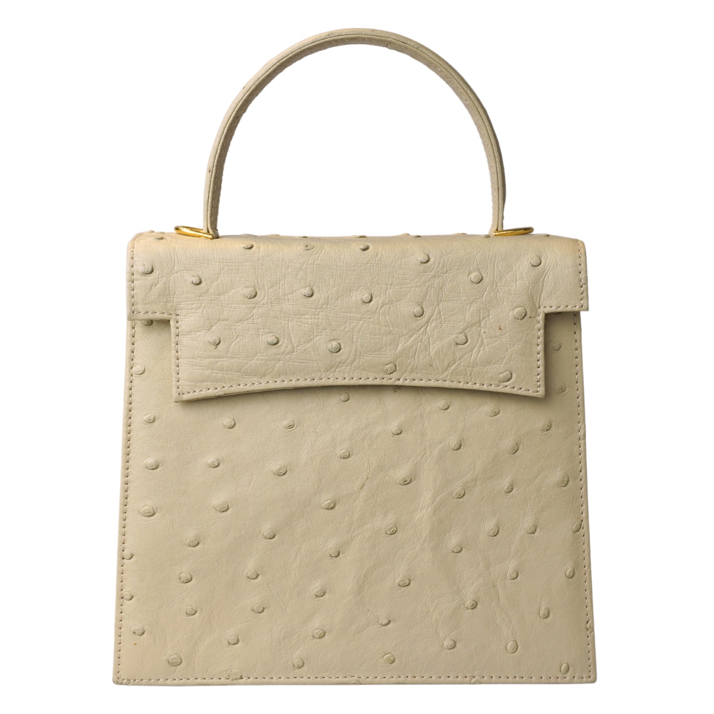 Henkeltasche "Die Feine" in Beige mit goldfarbenen Details