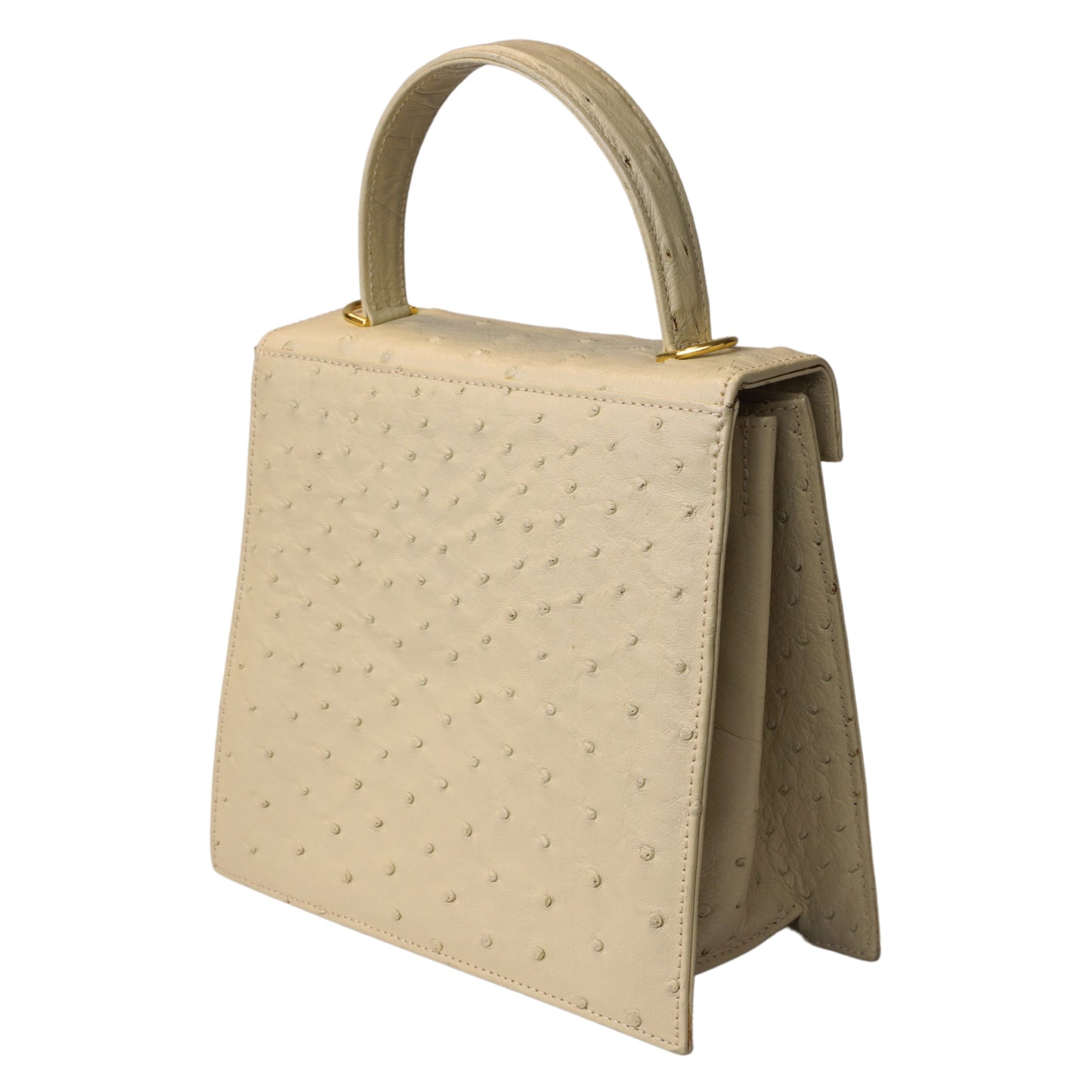 Henkeltasche "Die Feine" in Beige mit goldfarbenen Details