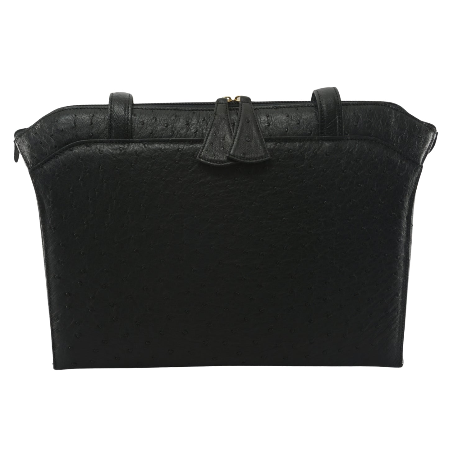 Handbag "Die Elegante" in black, elegant shopper with outside compartment