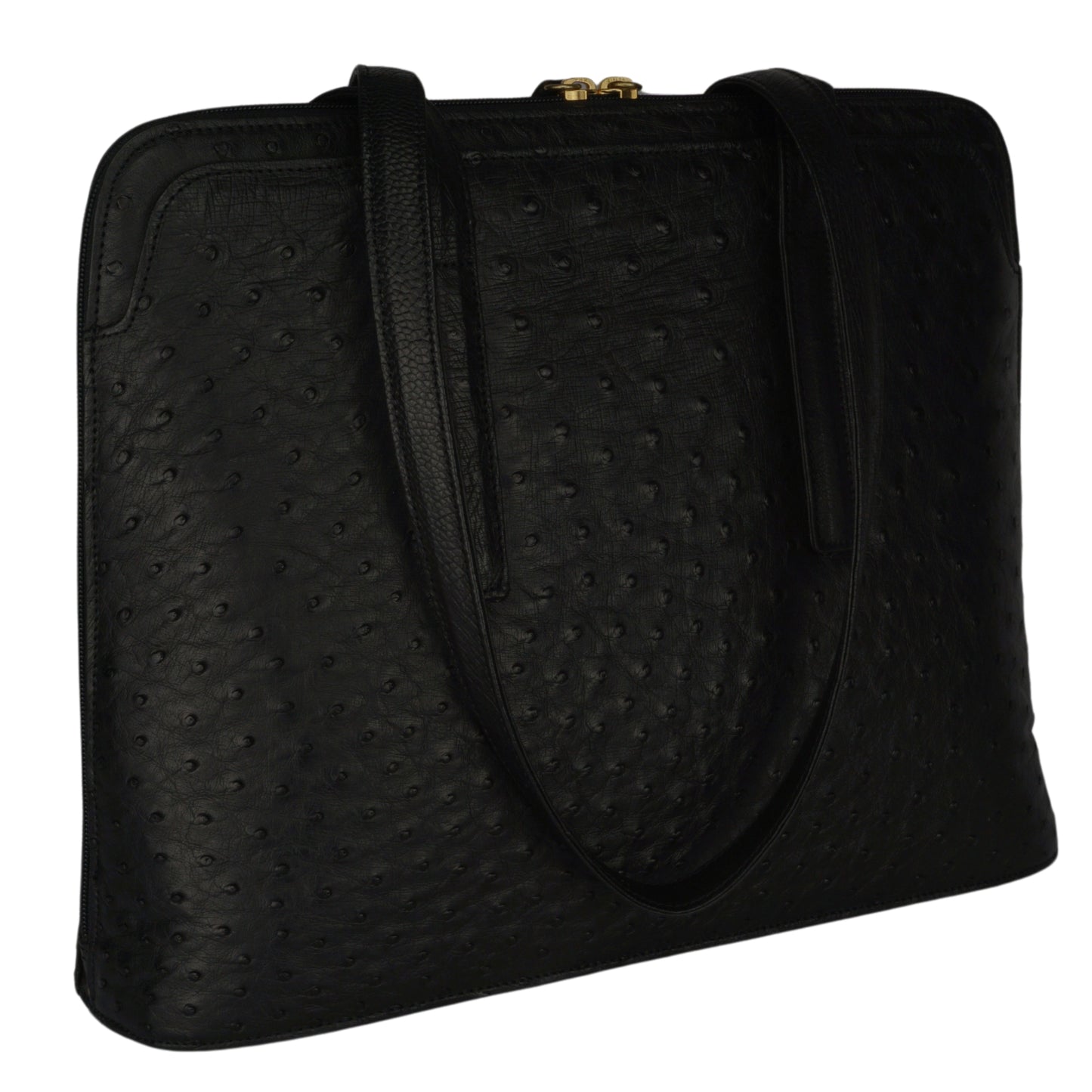 Business handbag "Die Charmante" in black with gold-colored details