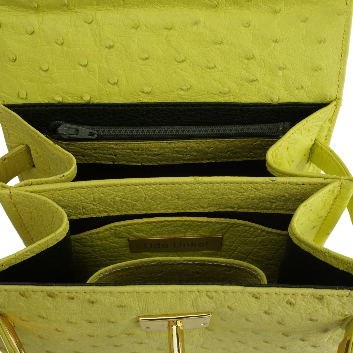 Handtasche "Die Klassische" in Hellgrün mit goldfarbenen Details in S