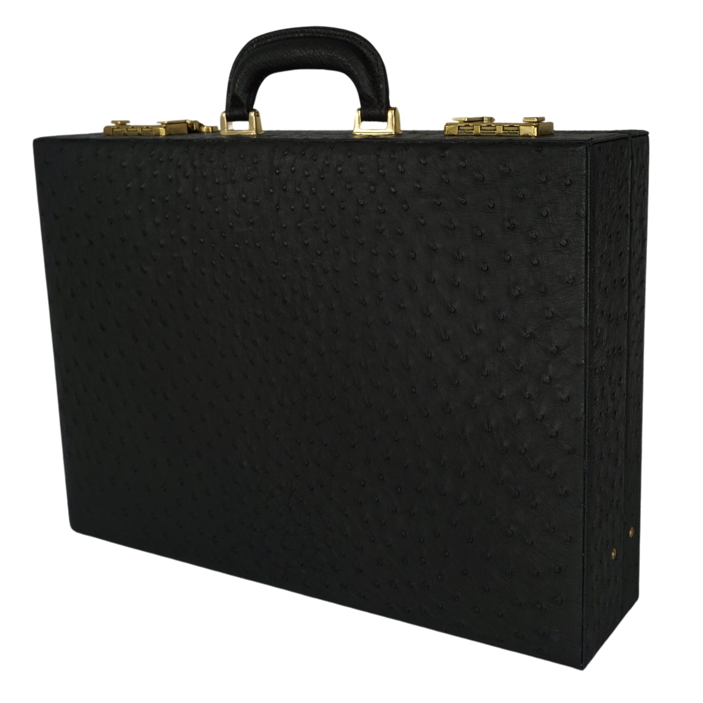 Briefcase in black with gold-colored combination lock