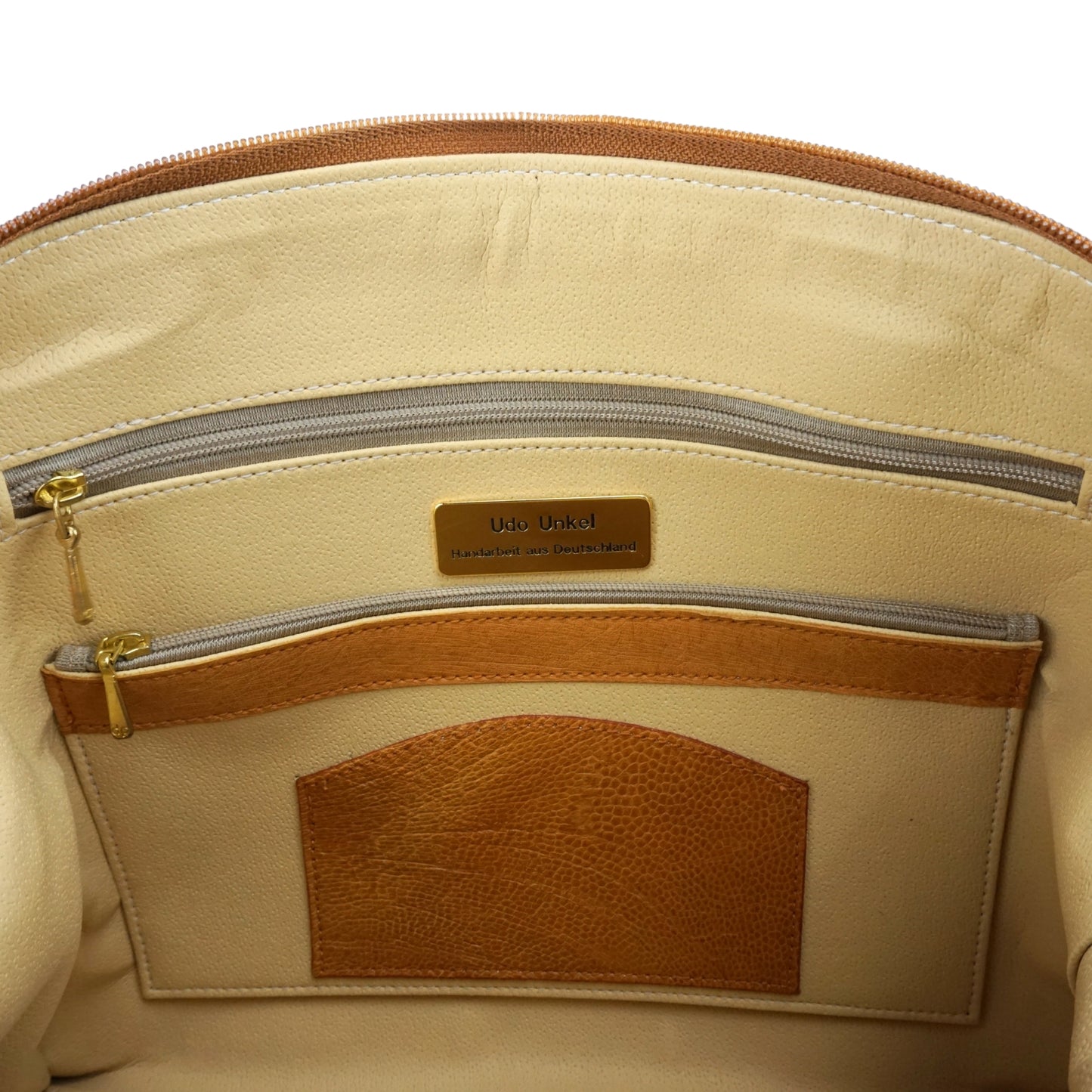 Handtasche "Die Strahlende" in Chestnut und Beige