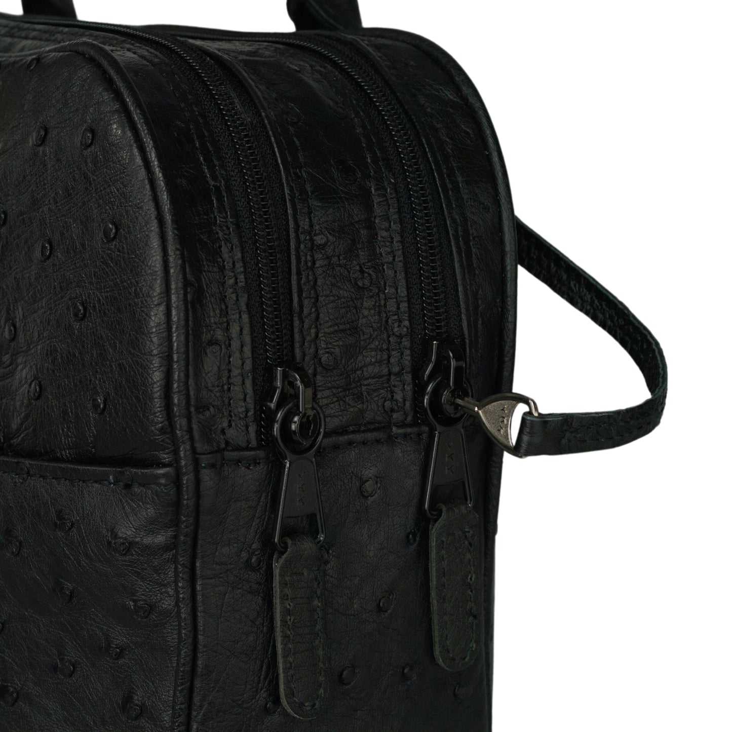 Business bag in black with gold-colored details, lockable