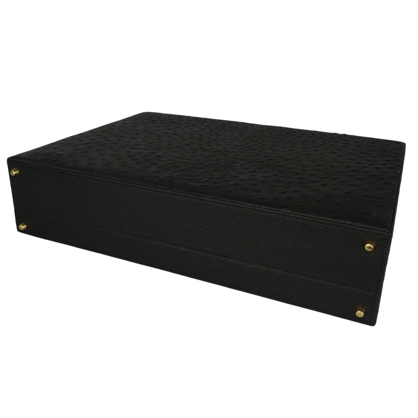 Briefcase in black with gold-colored combination lock
