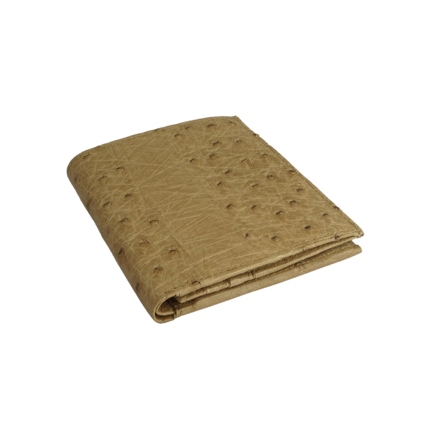 Straußenleder Portemonnaie "Das Handliche" in Oryx-Beige