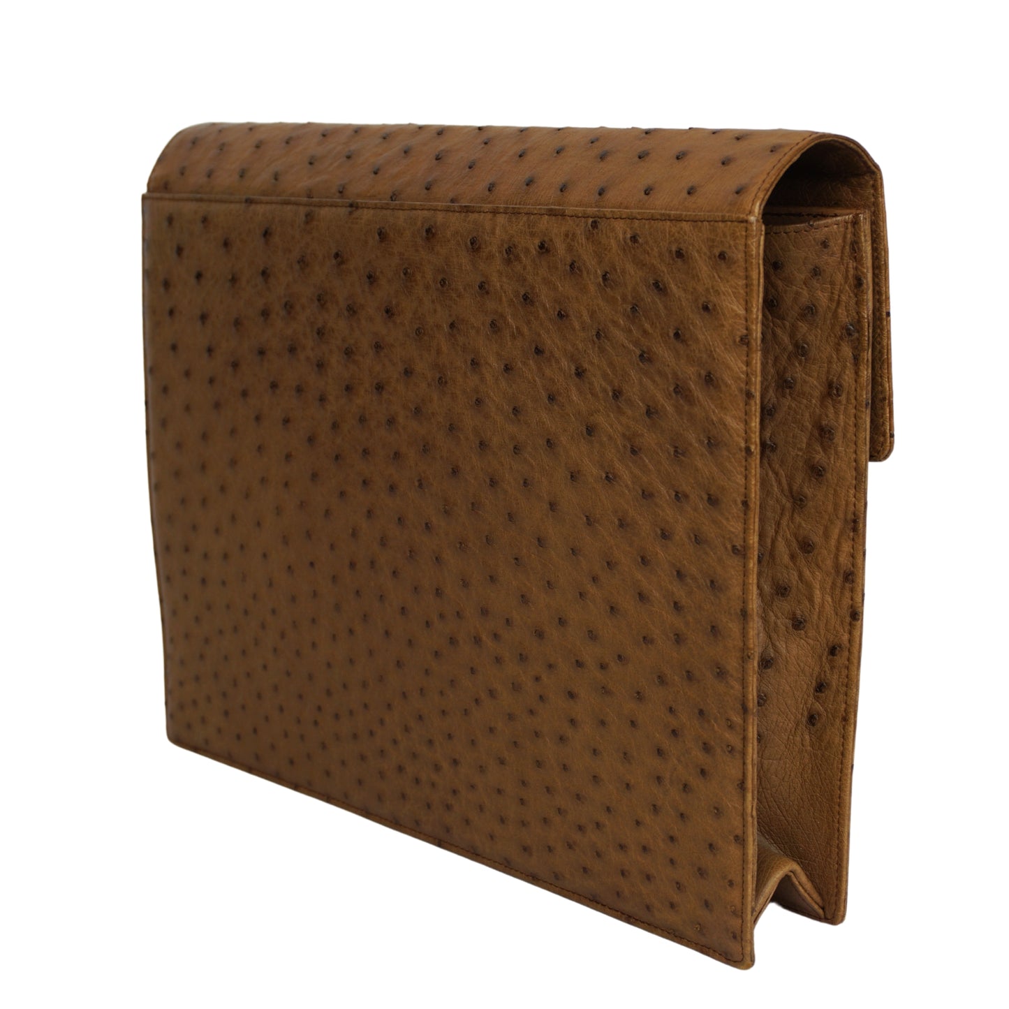 Briefcase in brown with silver-colored, lockable closure