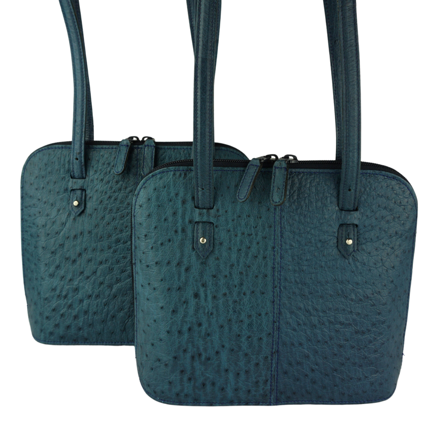 Straußenleder Handtasche Blau