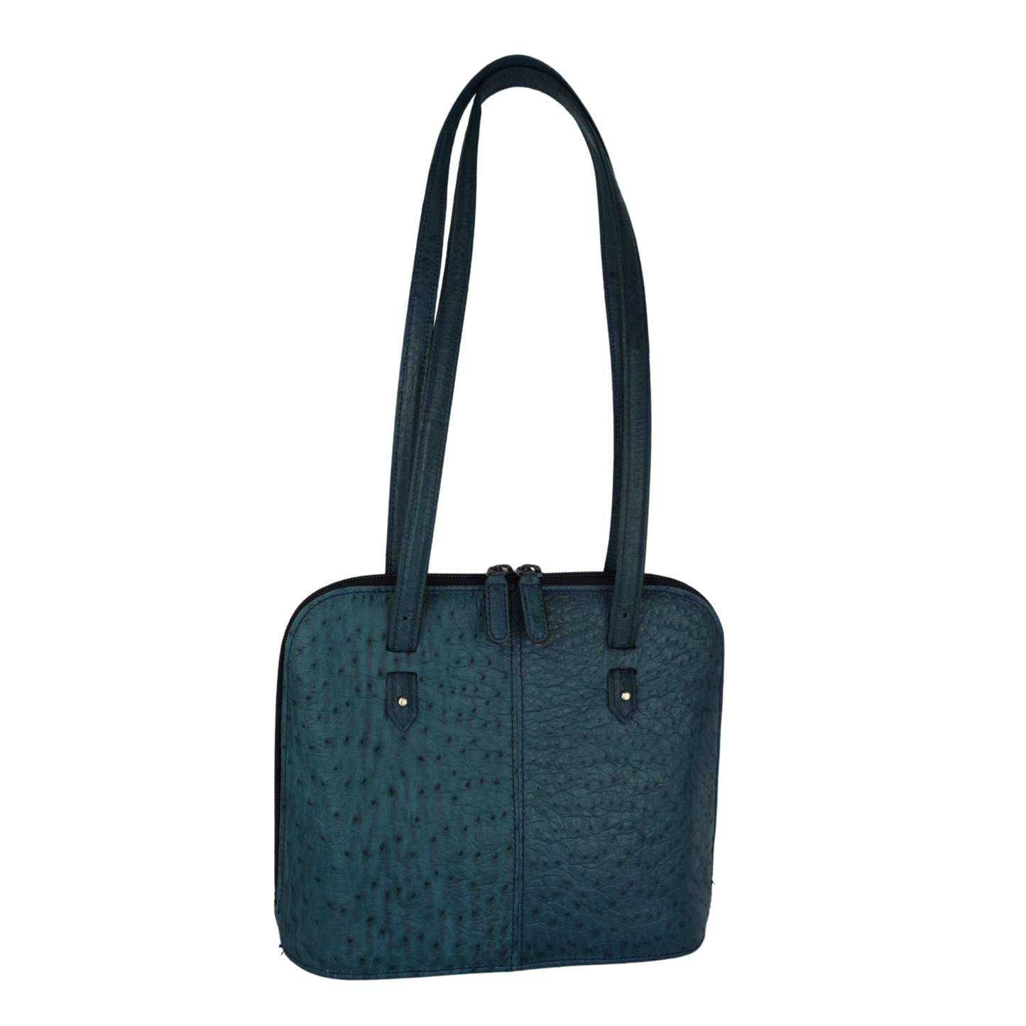 Straußenleder Handtasche Blau