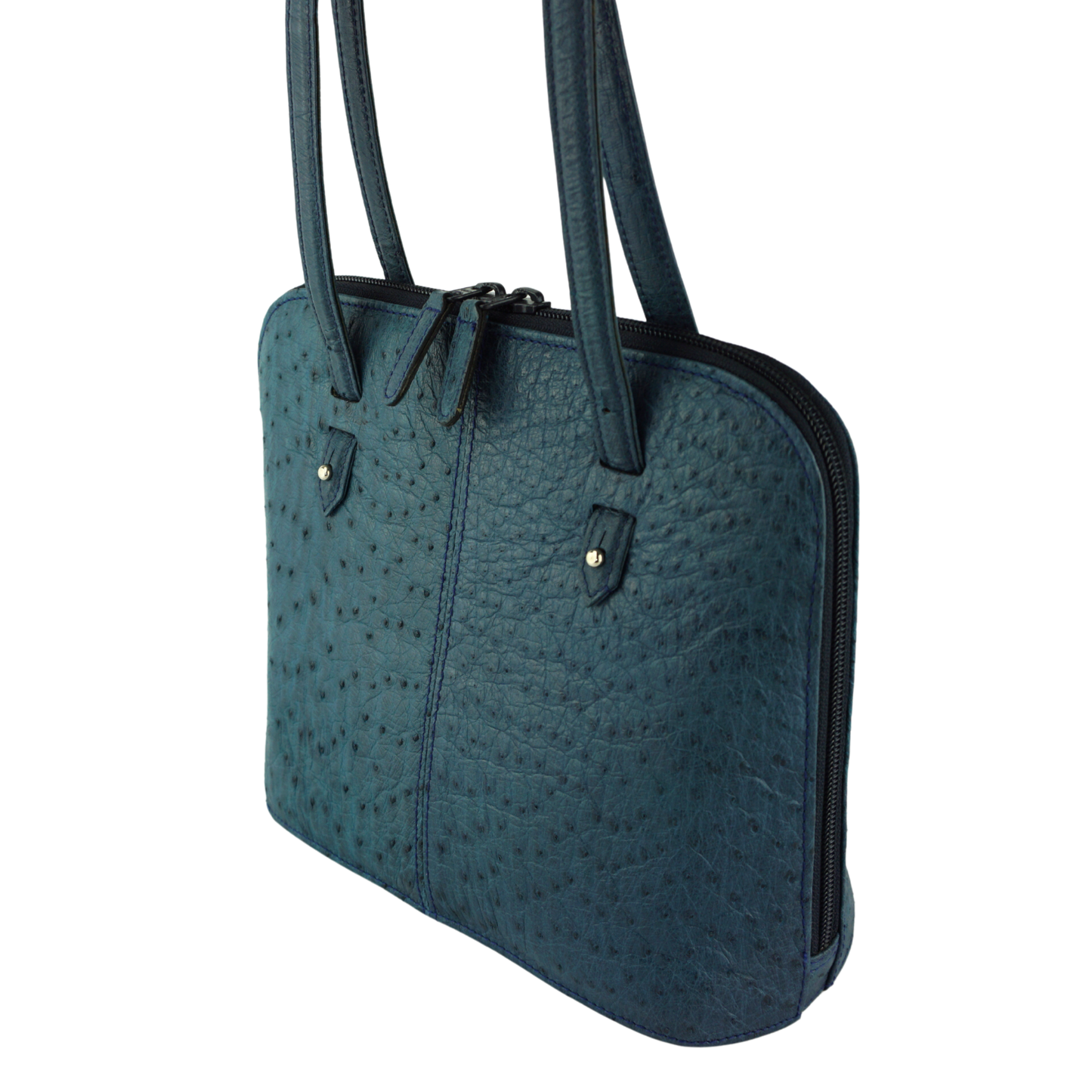 Straußenleder Handtasche Blau