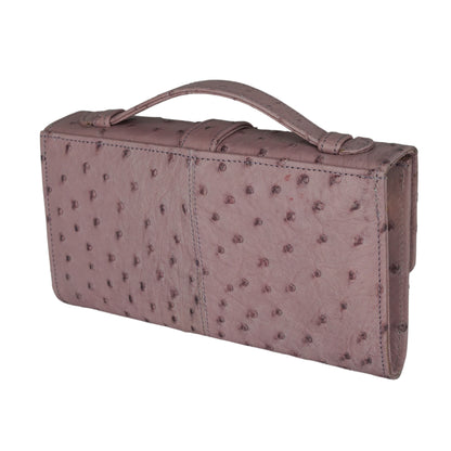 Handtasche "Die Clutch" in Rosa mit goldfarbenen Details & Schulterriemen