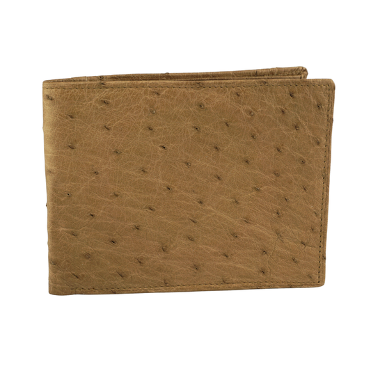 Straußenleder Portemonnaie in Beige
